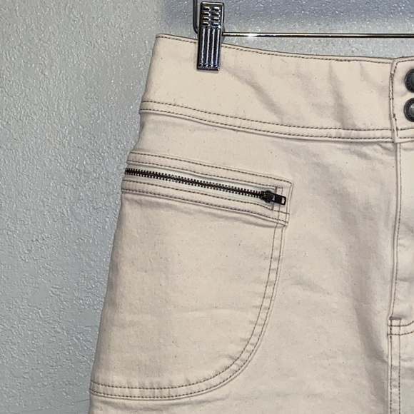 prAna NWT Size 8 Cream Broadway Organic Cotton Casual Pencil Skirt 3088 - Picture 3 of 13